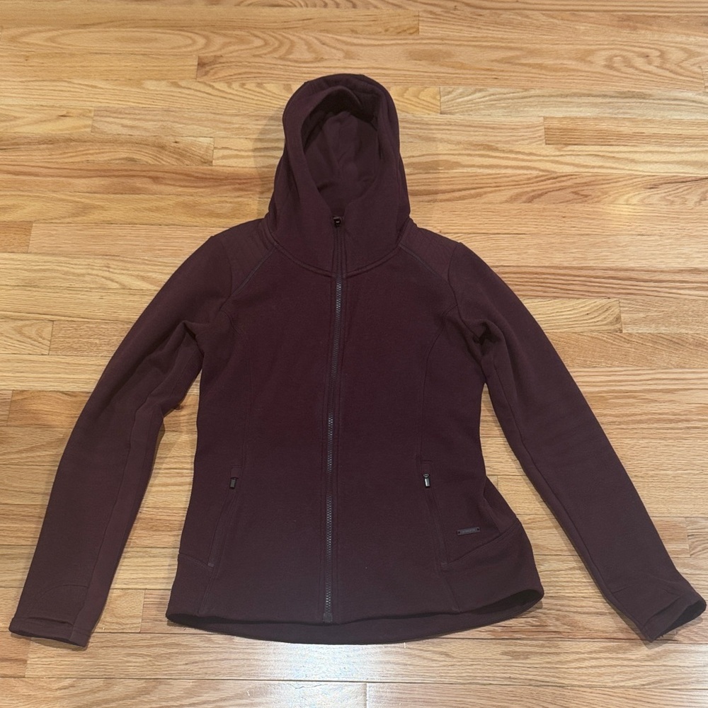 Athleta Maroon Hooded Jacket